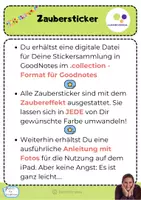 Vorschau - Präsentationen/Tafelbilder - Zaubersticker | Formen transparent | für GoodNotes - Farbe editierbar - Seite 1