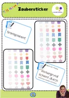 Vorschau - Präsentationen/Tafelbilder - Zaubersticker | Formen transparent | für GoodNotes - Farbe editierbar - Seite 3