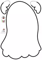 Vorschau - Mal- und Bastelvorlagen - Geist basteln Hängedeko Halloween Gespenst - Seite 2