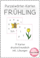 Vorschau - Stationenlernen - Purzelwörter-Karten Frühling - Deckblatt