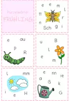 Vorschau - Stationenlernen - Purzelwörter-Karten Frühling - Seite 1