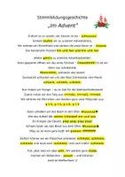 Vorschau - Fördermaterial/Inklusion - Stimmbildungsgeschichte Advent + Didaktischer Kommentar - Seite 1