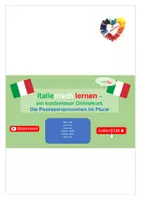 Vorschau - Arbeitsblätter - Italienisch lernen mit Allie: Possessivpronomen Plural + Arbeitsblatt mit Lösung - Deckblatt