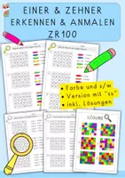 Vorschau - Arbeitsblätter - Einer und Zehner ZR100, finden und anmalen - Deckblatt