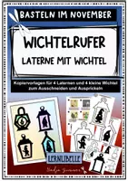 Vorschau - Mal- und Bastelvorlagen - Wichtelrufer/ Wichtellaterne basteln - als Vorbereitung des Einzugs eines Weihnachtswichtels in die Klasse - Deckblatt