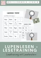 Vorschau - Arbeitsblätter - Lesetraining: Lupenlesen - Herbstwörter - Deckblatt