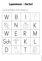 Vorschau - Arbeitsblätter - Lesetraining: Lupenlesen - Herbstwörter - Seite 2