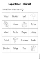 Vorschau - Arbeitsblätter - Lesetraining: Lupenlesen - Herbstwörter - Seite 3