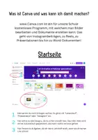 Vorschau - Arbeitsblätter - Anleitung für Canva + Aufgabenstellung - Seite 1