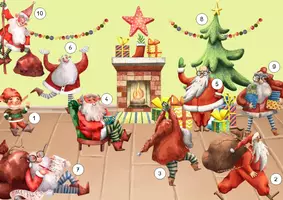 Vorschau - Arbeitsblätter - Hörspurgeschichte Weihnachtsmann - Seite 1