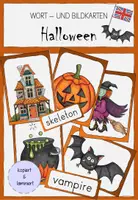Vorschau - Bildkarten - Wort- und Bildkarten HALLOWEEN - Klasse 3 & 4 - Deckblatt