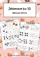 Vorschau - Arbeitsblätter - Halloween Edition - Zahlenraum bis 10 - Deckblatt