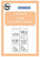 Vorschau - Arbeitsblätter - Liedblatt I'm a little teapot in Grundschrift - Deckblatt