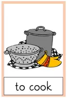 Vorschau - Bildkarten - family responsibilities - Aufgaben in der Familie Tafelmaterial in Grundschrift - Seite 1