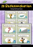 Vorschau - Fördermaterial/Inklusion - 20 Delfin Reflexionskarten für die Delfinklasse - Gesprächsanlass - Deckblatt
