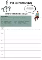 Vorschau - Arbeitsblätter - Groß- und Kleinschreibung Übersicht und Übungen (Nominalisierung, Eigennamen, Zeitangaben, Nomenendungen) - Seite 3