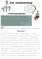 Vorschau - Arbeitsblätter - Groß- und Kleinschreibung Übersicht und Übungen (Nominalisierung, Eigennamen, Zeitangaben, Nomenendungen) - Seite 2