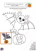 Aperçu - Feuilles d'exercices - Mon cahier d'activités d'Halloween 2023 - offert avec logo et filigrane - Page 2