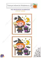 Aperçu - Feuilles d'exercices - Mon cahier d'activités d'Halloween 2023 - offert avec logo et filigrane - Page 3