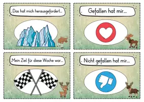 Vorschau - Fördermaterial/Inklusion - 20 Elch Reflexionskarten für die Elchklasse - Gesprächsanlass - Seite 3