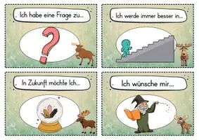Vorschau - Fördermaterial/Inklusion - 20 Elch Reflexionskarten für die Elchklasse - Gesprächsanlass - Seite 2