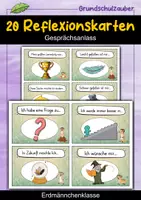 Vorschau - Fördermaterial/Inklusion - 20 Erdmännchen Reflexionskarten für die Erdmännchenklasse - Gesprächsanlass - Deckblatt