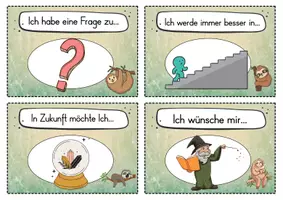 Vorschau - Fördermaterial/Inklusion - 20 Faultier Reflexionskarten für die Faultierklasse - Gesprächsanlass - Seite 2