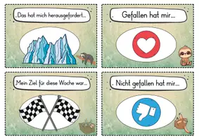 Vorschau - Fördermaterial/Inklusion - 20 Faultier Reflexionskarten für die Faultierklasse - Gesprächsanlass - Seite 3