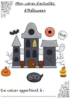 Aperçu - Matériel pour travaux manuels / dessin - Mon cahier d'activités d'Halloween 2023 - Page de couverture