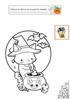 Aperçu - Matériel pour travaux manuels / dessin - Mon cahier d'activités d'Halloween 2023 - Page 1