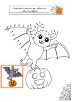 Aperçu - Matériel pour travaux manuels / dessin - Mon cahier d'activités d'Halloween 2023 - Page 2