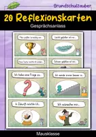 Vorschau - Fördermaterial/Inklusion - 20 Maus Reflexionskarten für die Mausklasse - Gesprächsanlass - Deckblatt