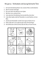 Vorschau - Arbeitsblätter - Zuhören - Hör gut zu! Tiere - Seite 2