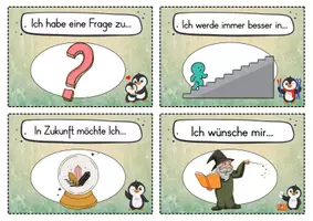 Vorschau - Fördermaterial/Inklusion - 20 Pinguin Reflexionskarten für die Pinguinklasse - Gesprächsanlass - Seite 2