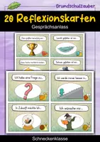 Vorschau - Fördermaterial/Inklusion - 20 Schnecken Reflexionskarten für die Schneckenklasse - Gesprächsanlass - Deckblatt