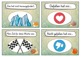 Vorschau - Fördermaterial/Inklusion - 20 Schnecken Reflexionskarten für die Schneckenklasse - Gesprächsanlass - Seite 3