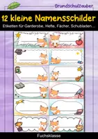 Vorschau - Anderer Materialtyp - Fuchs Namensschilder-Etiketten für Garderobe, Fächer & Schubladen - Fuchsklasse - Deckblatt