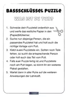 Vorschau - Mal- und Bastelvorlagen - MUSIK ✂️ Bassschlüssel Puzzle Stammtöne • Bassschlüssel Plakate basteln - Seite 2