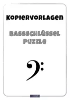 Vorschau - Mal- und Bastelvorlagen - MUSIK ✂️ Bassschlüssel Puzzle Stammtöne • Bassschlüssel Plakate basteln - Seite 3