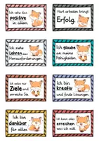Vorschau - Fördermaterial/Inklusion - 40 Fuchs Affirmationskarten für die Fuchsklasse - Seite 1