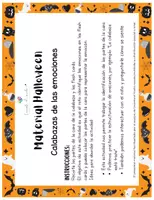 Vista previa - Tarjetas / Manipulativos - Material Halloween Emociones - página 1