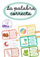 Vista previa - Hojas de trabajo - La palabra correcta - Lectoescritura - Portada