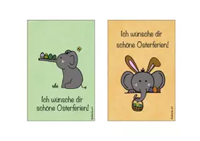 Vorschau - Bildkarten - Osterkarten Elefantenklasse Grußkarten Feriengruß Ostern - Seite 3