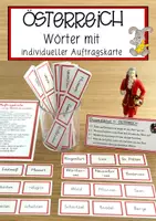 Vorschau - Stationenlernen - Österreich - Dosendiktat, individuelle Auftragskarte & Wörter - Deckblatt