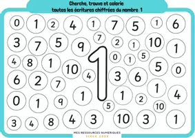 Aperçu - Feuilles d'exercices - Cherche, trouve et colorie - Offert avec logo - Page 1