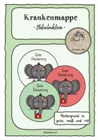 Vorschau - Bildkarten - Krankenmappe Schilder Gute Besserung Elefantenklasse - Deckblatt