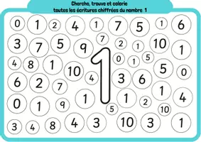 Aperçu - Feuilles d'exercices - Cherche, trouve et colorie - version complète - Page 1