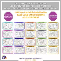 Aperçu - Feuilles d'exercices - Cherche, trouve et colorie - version complète - Page de couverture