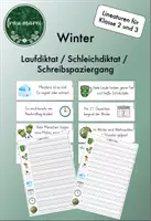 Vorschau - Arbeitsblätter - Winter - Laufdiktat / Schleichdiktat / Schreibspaziergang - Deckblatt