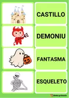 Vista previa - Tarjetas / Manipulativos - HALLOWEEN VOCABULARIO INGLÉS- ASTURIANO y CASTELLANO - página 3